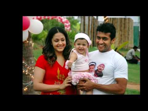 Actress Jyothika Surya with her kids