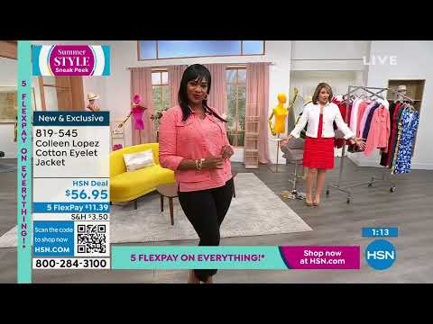 Colleen Lopez Cotton Eyelet Jacket