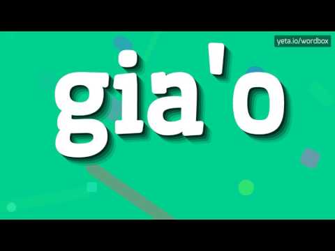 GIA'O - HOW TO PRONOUNCE IT!?