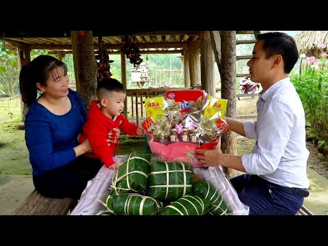 Happy family: A kind man and a single mother celebrate the New Year together ly tu tay vn.