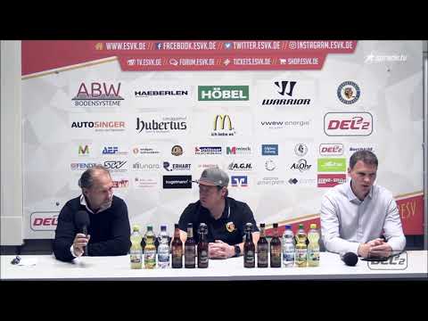 Pressekonferenz vom Spiel ESV Kaufbeuren vs. Lausitzer Füchse