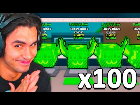 I OPENED 100 RADIOACTIVE LUCKY BLOCKS IN STEAL A BRAINROT