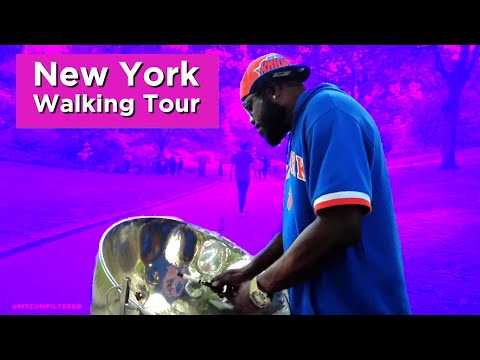 🔴 New York Walking Tour - The Steelpan - Steel Drums (Caribbean Instrument) Live Music Central Park