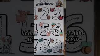 Tutorial using the canva app (making a Tracing numbers)