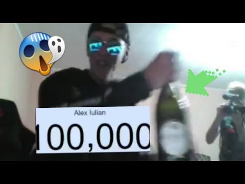 REACȚIA LUI ALEX IULIAN CAND FACE 100K DE ABONAȚI!!