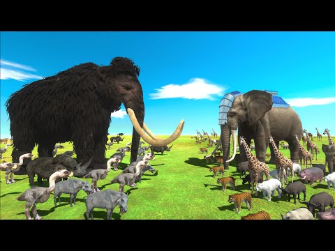 Animal Epic Battle - Prehistoric Mammals VS Modern Mammals | Animal Revolt Battle Simulator