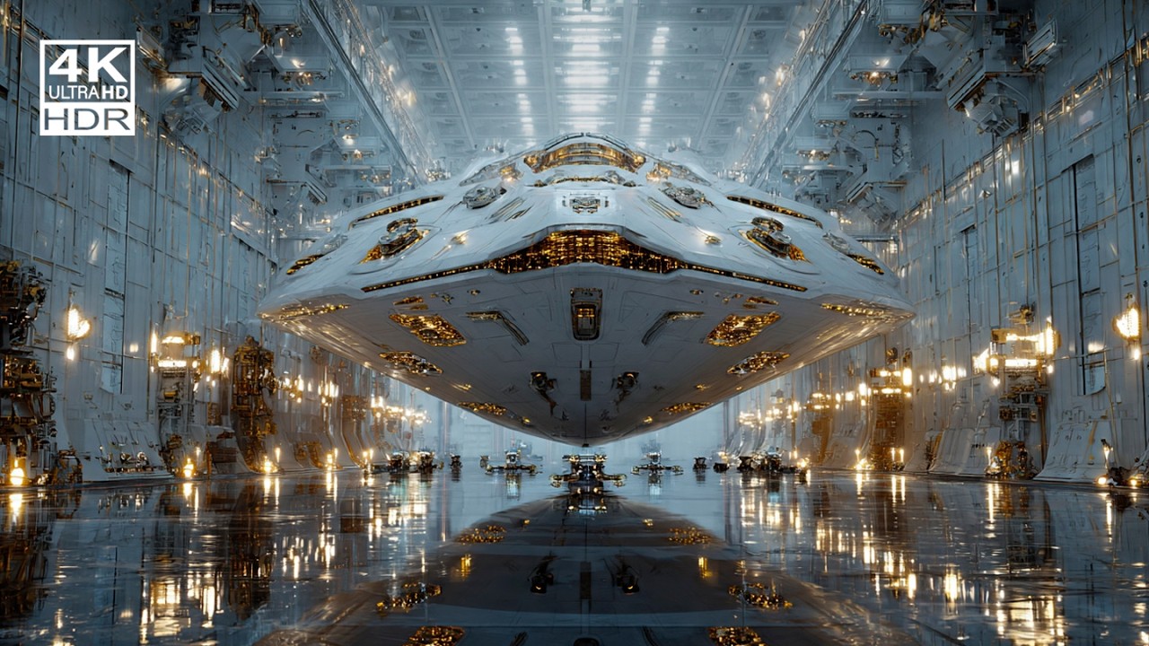 Cinematic Steampunk Space Voyage (4K HDR) | Luxury Interstellar Journey Ambient Film