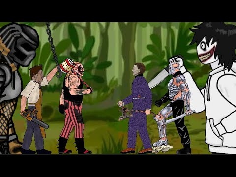 Fiend (Bray Wyatt)  Vs Jeff Vs Michael myers Vs Leatherface Vs Predador Vs Uber Jason - DC2