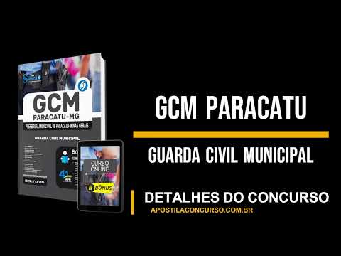 Apostila Concurso GCM Paracatu MG 2026