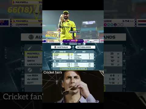 Glenn Maxwell ka T20 Style Century 💥 106(44) Balls | Australia vs Netherlands World Cup 2023#cricket