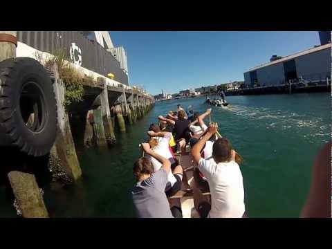 Scots College Dragonboat team, training 18 Feb, video 8