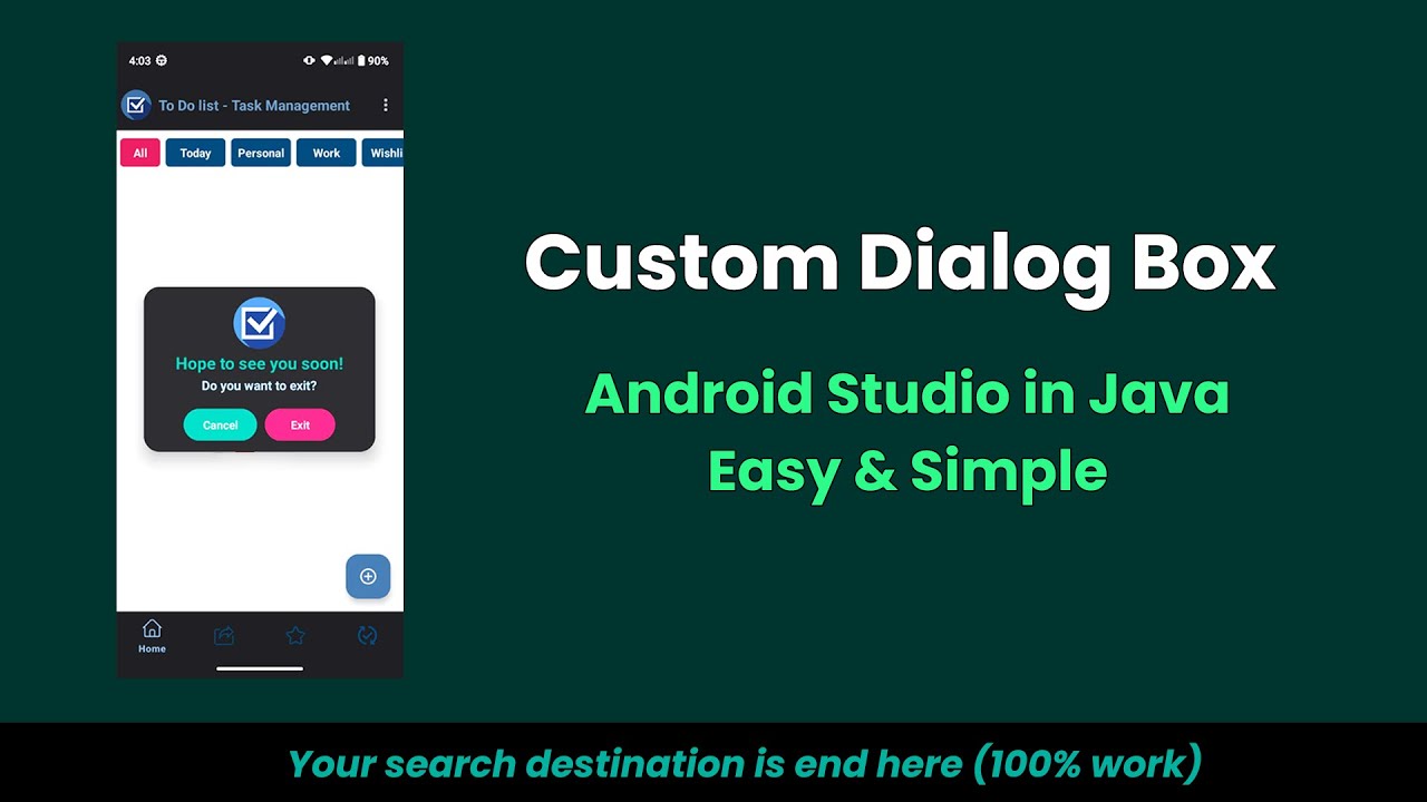 How to create a Custom Dialog box in Android Studio in Java 2024  ||  Learn with Debasish