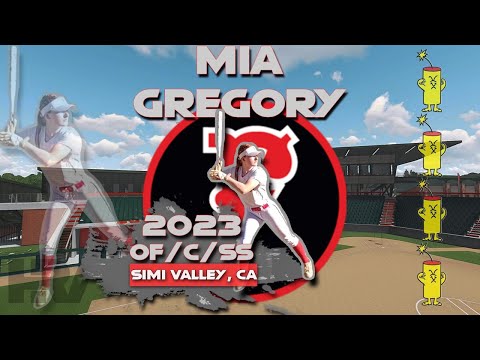 2023 Mia Gregory Outfield and Catcher/Shortstop, Softball Skills Video - Firecrackers Travieso