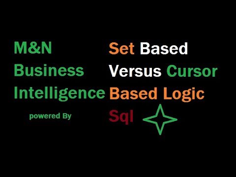 Set Based Versus Cursor Based Logic Sql