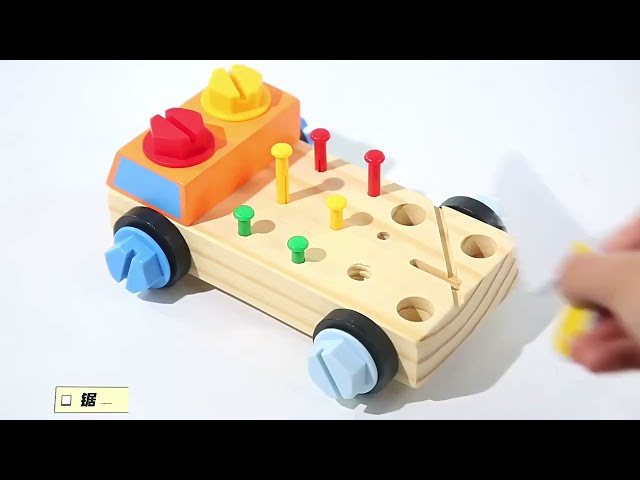 عربة الفك والتركيب - ورشة عمل خشبية للأطفال