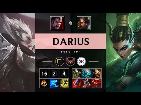 Darius Top vs Nidalee - KR Grandmaster Patch 25.10