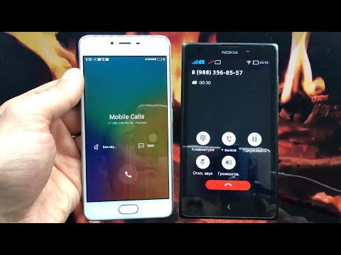 Crazy Call Against the Background of a Burning Flame/ Nokia XL vs Meizu M3S/ Incoming, Outgoing Call