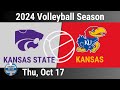 2024 Oct 17 Volleyball Kansas State Vs Kansas 2024 Volleyball Season 20241017