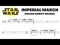 STAR WARS Imperial March Snare Bass Drum Sheet Music By John Williams