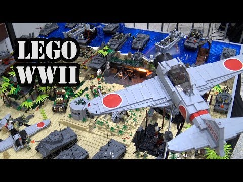 WWII Beach Landings in LEGO (Iwo Jima, Peleliu, Tarawa & Saipan)