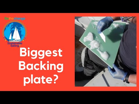 Huge backing plate for our new bow roller: DIY Boat Refit Progress 6