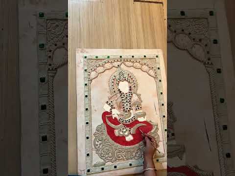 Annapurna Mata,Embossed,Gold work,3D effect,stone work,Indian God,The lord of survival,colourful