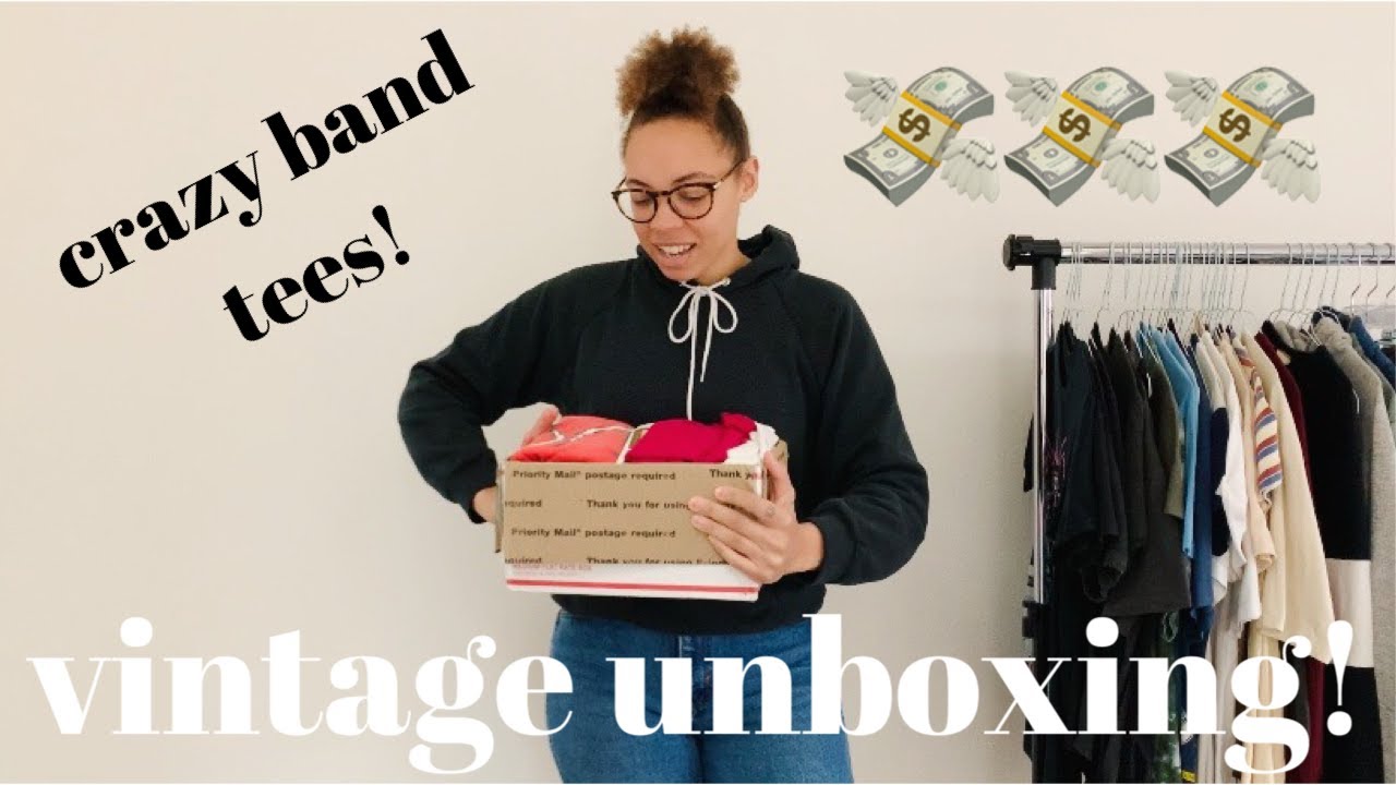 CRAZY VINTAGE BAND SHIRT UNBOXING // The Cure, Pixies, Depeche Mode, ETC.