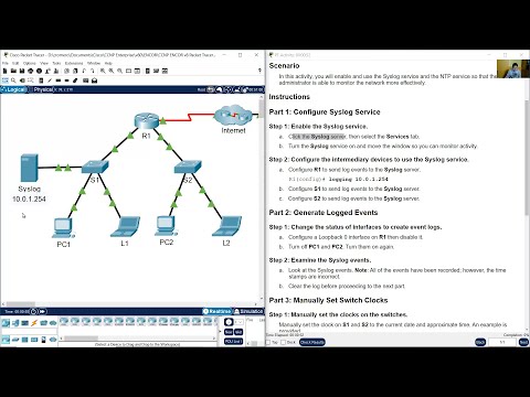 24.2.1 Packet Tracer - Configure Syslog and NTP