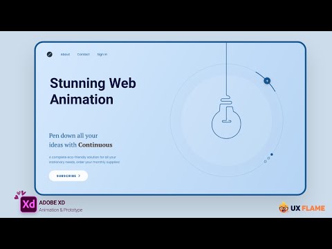 [ Adobe XD Tutorial ] - Create Stunning Website Design Animation in Adobe XD - UX FLAME