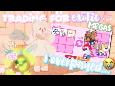 ♡₊˚ ᵕ̈ Trading For Exotic Megas! I OVERPAYED 😭- #adoptme #adoptmegame ⋆ ˚。⋆୨୧˚
