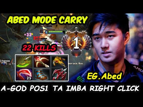 Abed Templar Assassin MODE Carry Pos1 INSANE Right Click Broken Damage Dota 2 7.31b pro Gameplay