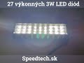 LED pracovné svetlo - 27x3W LED / 10-30V / ECE R10 (234x91x65mm) - Video Youtube