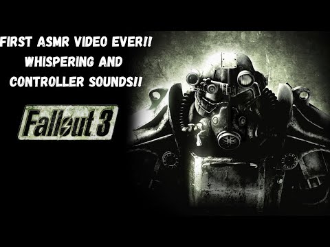 First ASMR Video Ever!! Fallout 3 Gameplay | Whispering with Repetitive Words | Controller Sounds