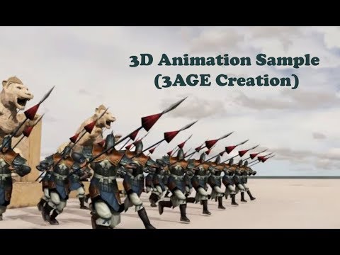 War Crowd Simulation-3D Animation Sample (3AGE Creation) #cartoon design