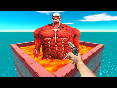 I Dropped Colossal Titan Into a Lava Pool - Animal Revolt Battle Simulator