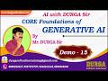 AI With DURGA Sir CORE Foundations Of GENERATIVE AI Tutorials Demo 15 By Mr DURGA Sir