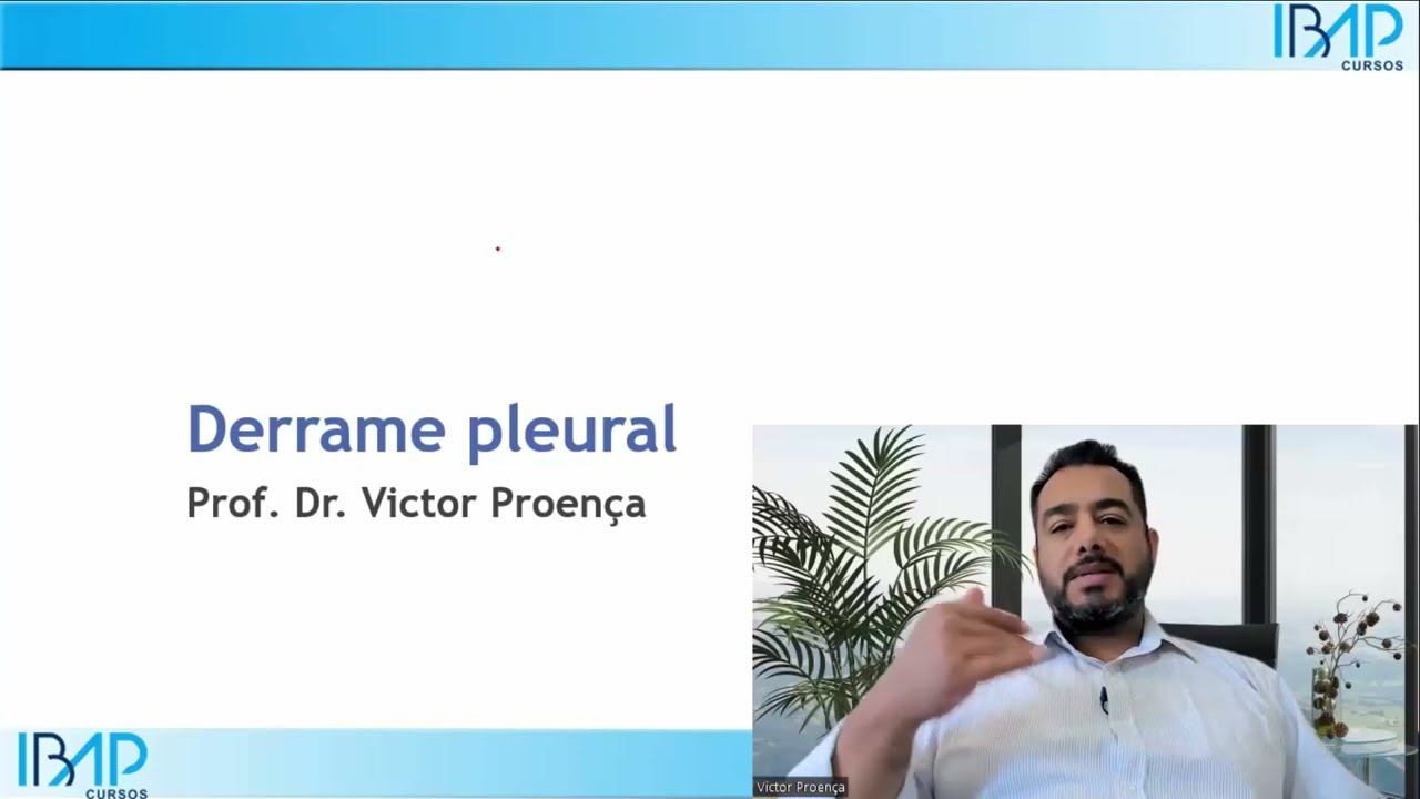 Derrame pleural: o que é, causas, consequências, sintomas, diagnostico e tratamento | Victor Proença