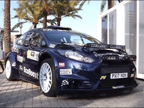 2017 Ford Fiesta R5 Evo 2 Rally Car - Start, rev and take off - Driving Mallorca meeting 19/4/16