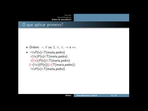 Quantificadores da Lógica de 1ª Ordem