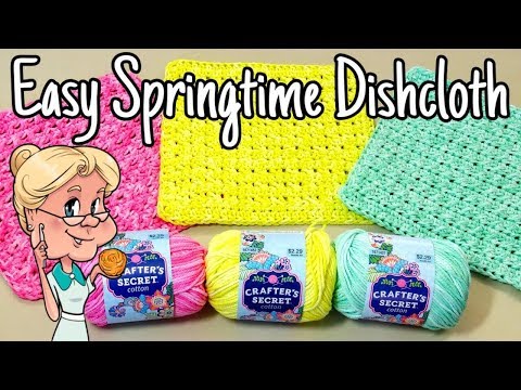 Easy Springtime Dishcloth - Crochet Tutorial - FREE PATTERN