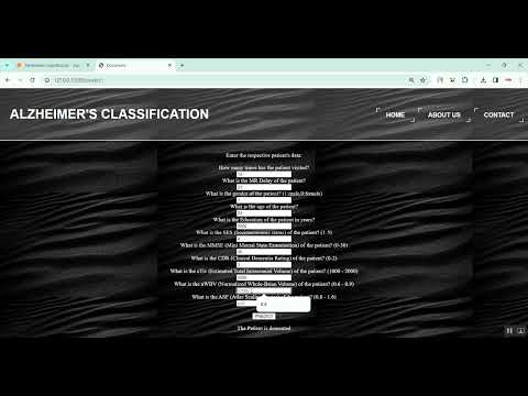Alzhimer Data based Application Flask in Python Projects