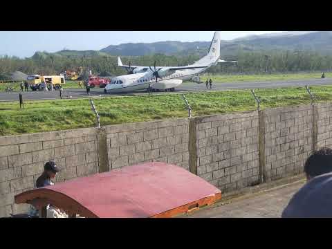 Philippine Airforce Airplane Skidded off the Runway at Basco Airport