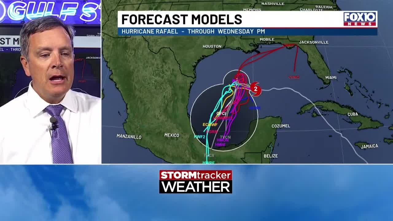 Weekend rain possible, Hurricane Rafael slowly weakening