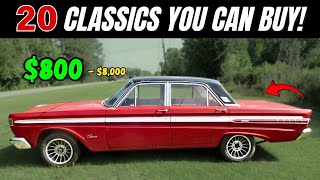 20 Classic Cars from 1955 to 1985 You Can Buy for $800 to $8,000!