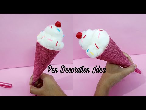 Easy Pen decoration idea/DIY pen and pencil decoration idea easy/Pen decoration idea with paper.