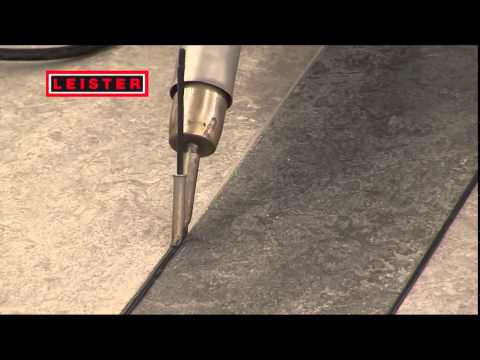 Manual floor welding with Leister TRIAC PID Digital