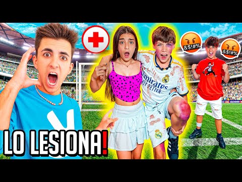 MI HERMANO LESIONA AL JUGADOR DEL REAL MADRID...*Abril se enfada!*