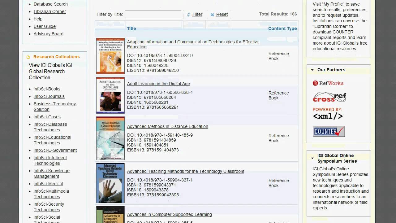 IGI Global's InfoSci-Educational Technologies