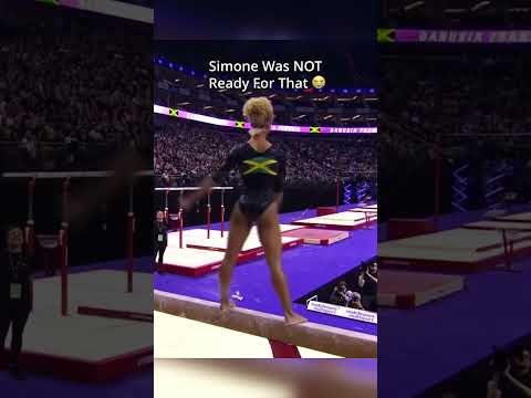 Do you think she deserved that score from Simone😳 #gymnastics #sports #exhibition #dance #beam