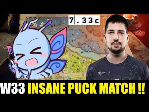 w33 INSANE PUCK MID GAMEPLAY 7.33c - DOTA 2 HIGH MMR GAMEPLAY #dota2 #dota2gameplay